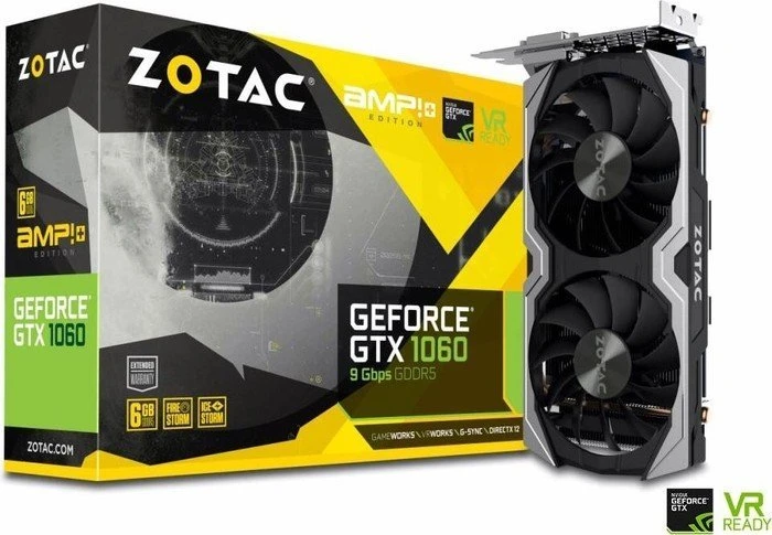 Zotac GeForce GTX 1060 AMP! Edition+, 6GB GDDR5, DVI, HDMI, 3x DP