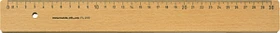 Rumold Lineal 30cm, mit Metalleinlage, braun