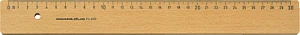 Rumold Lineal 30cm, mit Metalleinlage, braun