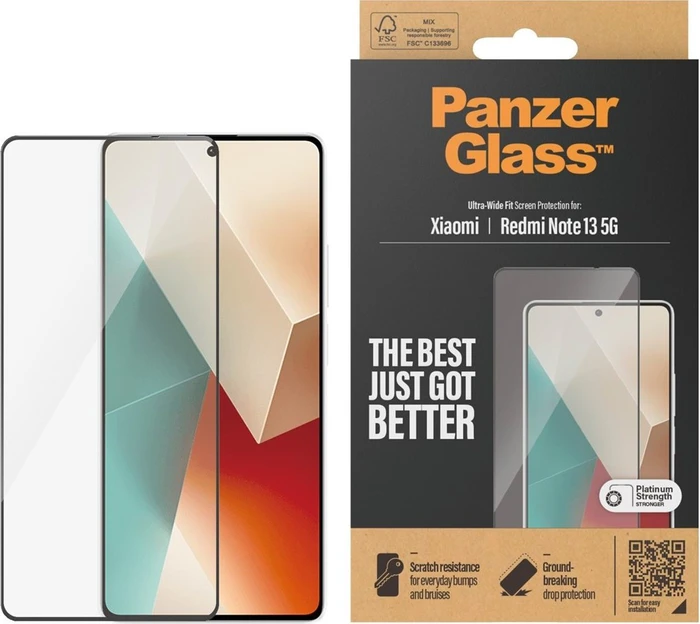 PanzerGlass Screen Protector Ultra-Wide Fit für Xiaomi Redmi Note 13 5G