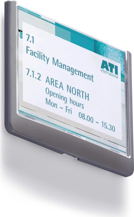 Durable Click Sign Türschild, A5, grau