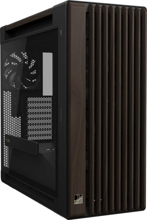ASUS ProArt PA602 Wood Edition Modern Black, schwarz/braun, Tempered Glass Panel, Glasfenster