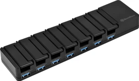SilverStone UC03-PRO USB-Hub, 7x USB-A 3.0, USB 3.0 Micro-B [Buchse] (SST-UC03B-PRO / 40187)