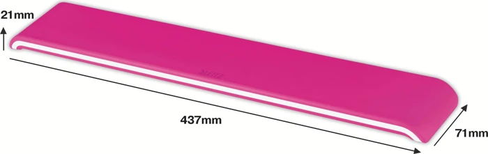 Leitz Ergo WOW höhenverstellbare Handgelenkauflage für Tastatur, rosa/weiß