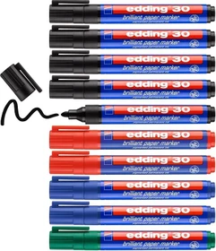 edding 30 Pigmentmarker farbig sortiert, 10er-Set