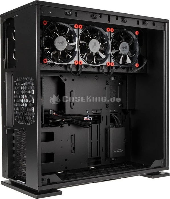 In Win 303 Aurora Edition schwarz, Glasfenster
