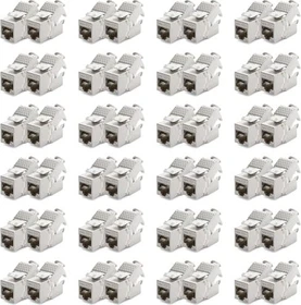 deleyCON Keystone Modul RJ-45 Buchse via Verlegekabel, Cat6a, STP, 48er-Pack