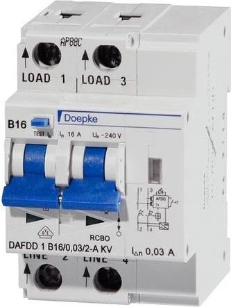 Doepke Fehlerlichtbogen-Schutzeinrichtungen DAFDD 1 B32/0,03/2-A