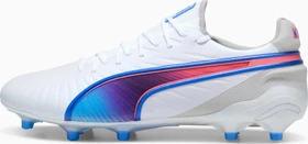 Puma King Ultimate FG/AG puma white/bluemazing/flat light gray/sunset glow