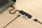 Satechi 4-in-1 Slim Multiport Adapter, schwarz, USB-C 3.1 [Stecker] Vorschaubild