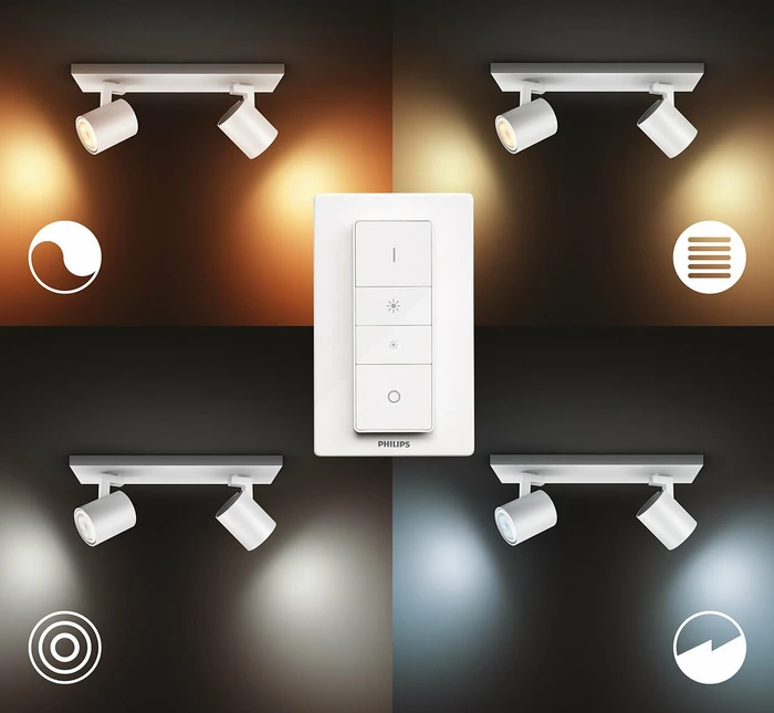 Philips Hue White Ambiance Runner Spot 2-flammig weiß