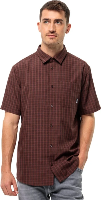 Jack Wolfskin El Dorado Hemd kurzarm dark mahogany check (Herren)