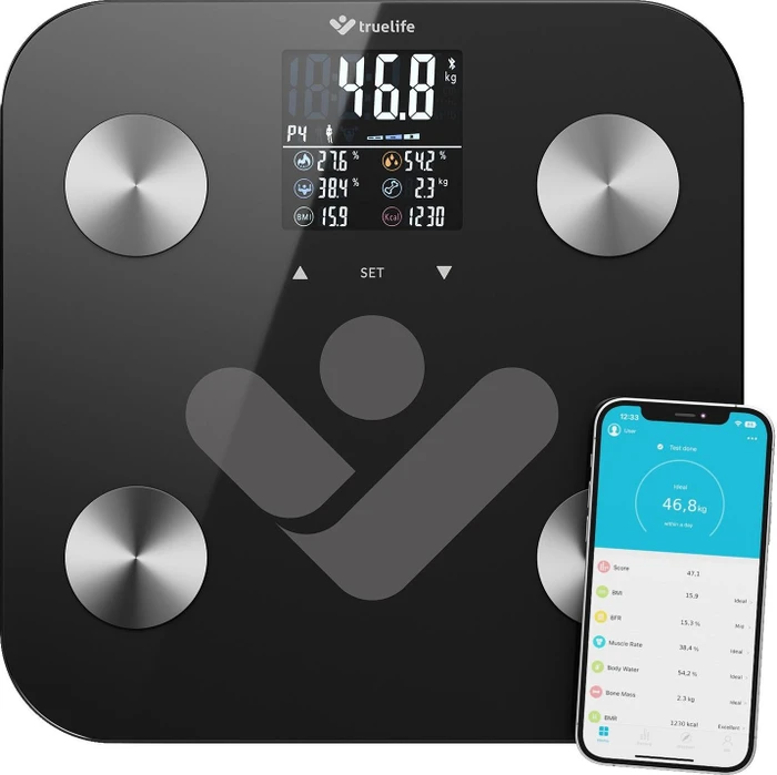 TrueLife FitScale W6 BT digitale Körperanalysewaage schwarz