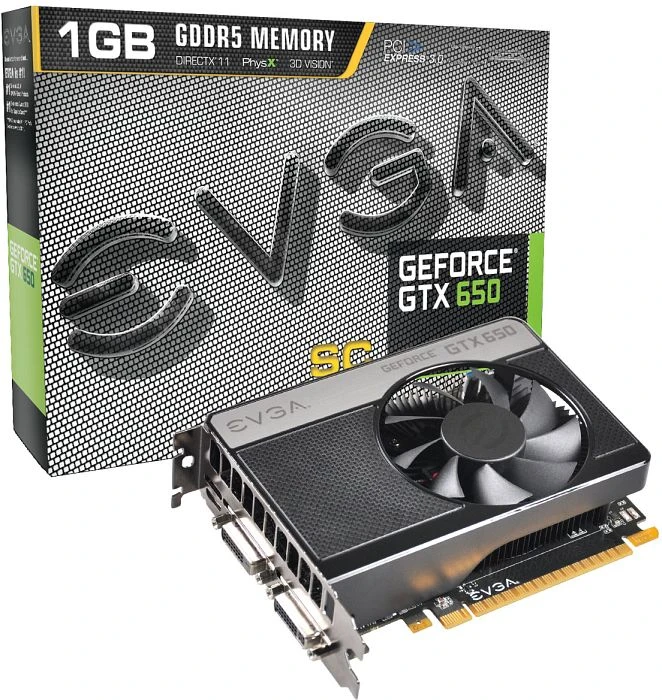 EVGA GeForce GTX 650 Superclocked, 1GB GDDR5, 2x DVI, Mini HDMI