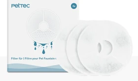 PetTec 3er Set Nachfüllfilter für Trinkbrunnen von PetTec