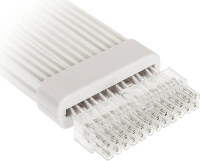 Kolink Umbra Radiant, 24-Pin ATX Verlängerungskabel, ARGB beleuchtet, weiß