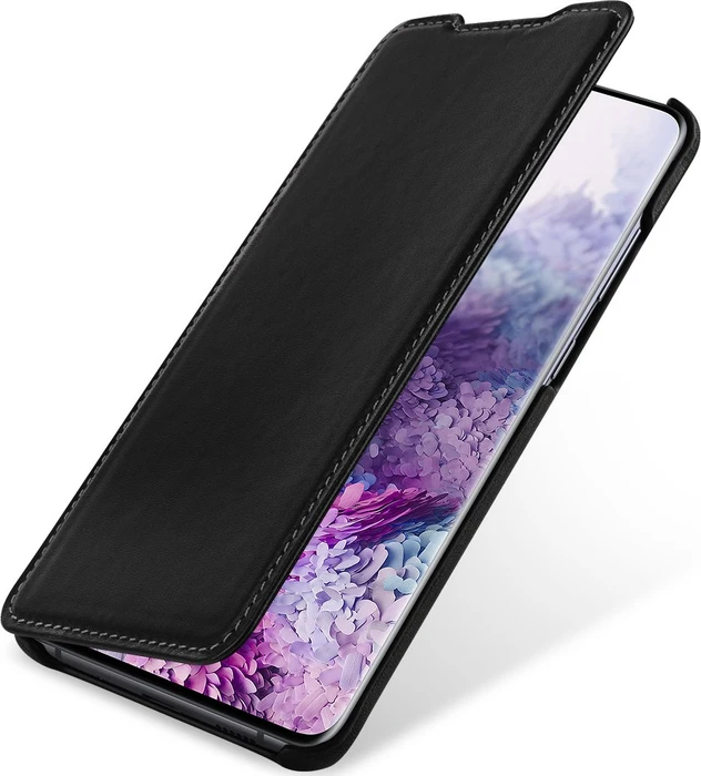 Stilgut Book Type Leather Case Nappa für Samsung Galaxy S20+ schwarz
