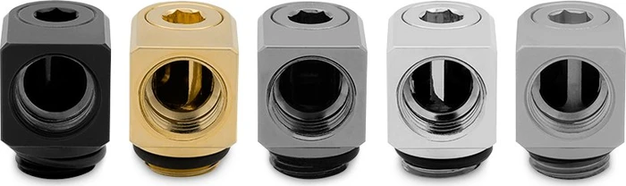 EK Water Blocks Quantum Line EK-Quantum Torque Micro Rotary 90° Winkeladapter, Satin Titanium