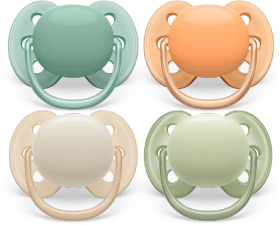 Philips Avent SCF091/35 ultra soft Beruhigungsschnuller, 0-6M, Silikon, 4 Stück