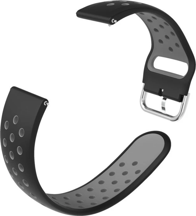 ISY Silikonarmband ISB-1012 universal (22mm) schwarz/grau