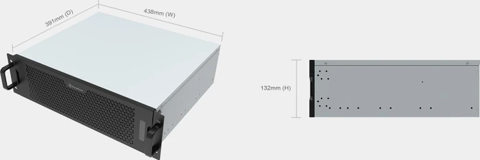 SilverStone RM31-MINI, Rackmount Server, schwarz/grau, 3HE, SFX-L