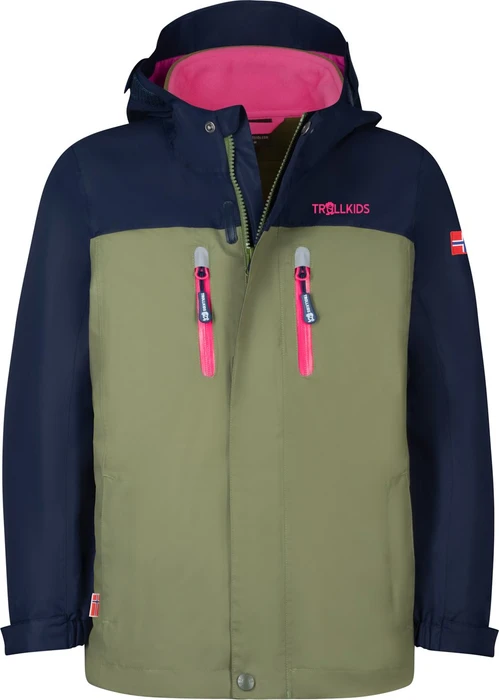 Trollkids Girls Bryggen 3in1 Funktionsjacke navy/olive (Junior)