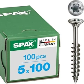 Spax Edelstahl rostfrei A2 T-STAR plus T20 Fassadenschraube, 5x100mm, 100 Stück