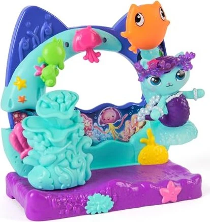 Spin Master Gabby's Dollhouse - Der Film - Balkon-Spielset Merkätzchens Aquarium