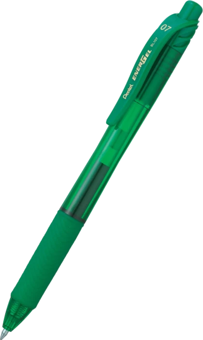 Pentel EnerGel X BL107 0.7mm/0.35mm Gelroller grün/transparent, 3er-Pack