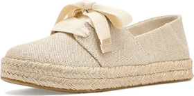 TOMS Carolina Lace-Up Espadrille beige glimmer slub canvas (Damen)