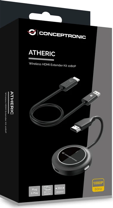 Conceptronic ATHERIC02B HDMI, Wireless Extender Kit Extender Set