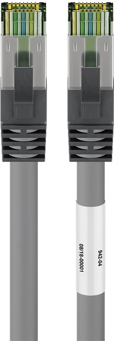 goobay Patchkabel, Cat8.1, S/FTP, RJ-45/RJ-45, 0.25m, grau