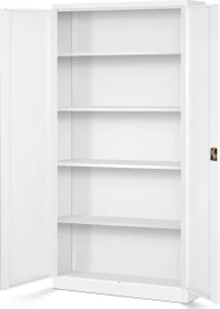 Jan Nowak C001H Flügeltürenschrank, weiß/weiß, Aktenschrank