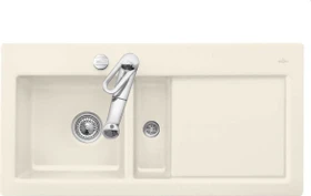 Villeroy & Boch Subway 60 Einbau Becken links mit Ablauffernbedienung ivory