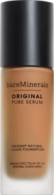 bareMinerals Pure Serum Radiant Natural Liquid Foundation medium 4 deep warm LSF20, 30ml