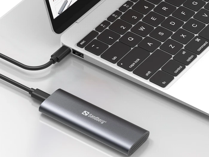 Sandberg externes Gehäuse M.2 NVMe SSD, USB-C 3.1