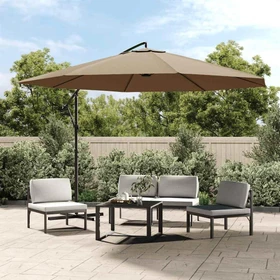 vidaXL Ampelschirm 350cm taupe