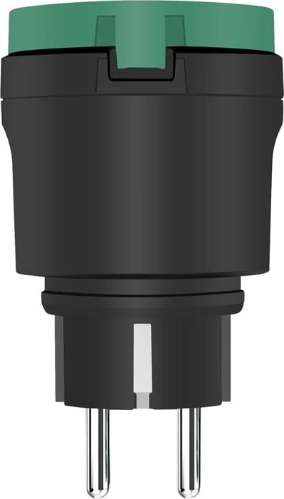 Offgridtec WiFi Outdoor Smarte Außensteckdose schwarz/grün, Funksteckdose