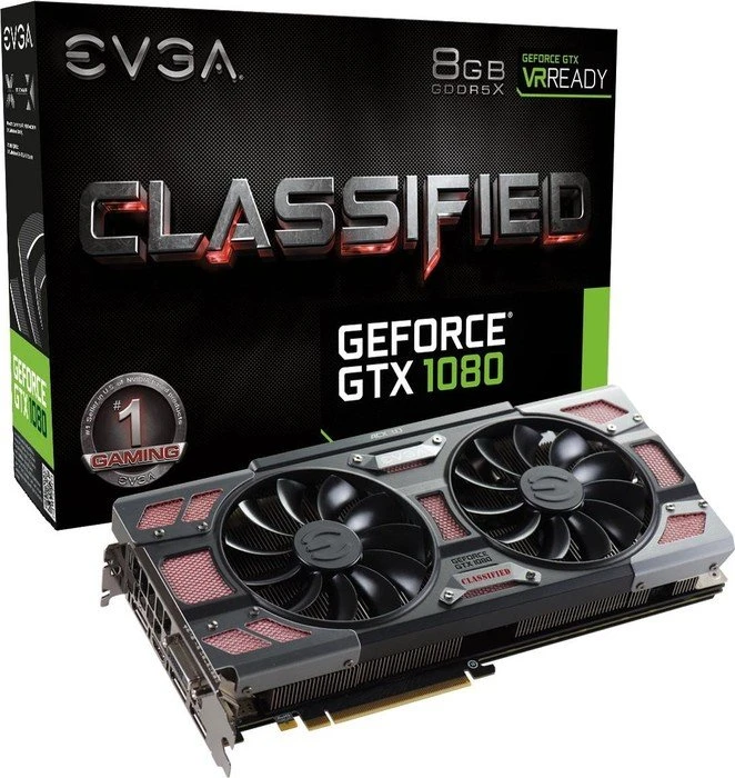 EVGA GeForce GTX 1080 Classified Gaming ACX 3.0, 8GB GDDR5X, DVI, HDMI, 3x DP