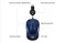 Adesso iMouse S8L Illuminated Retractable Mini Mouse blau, USB Vorschaubild