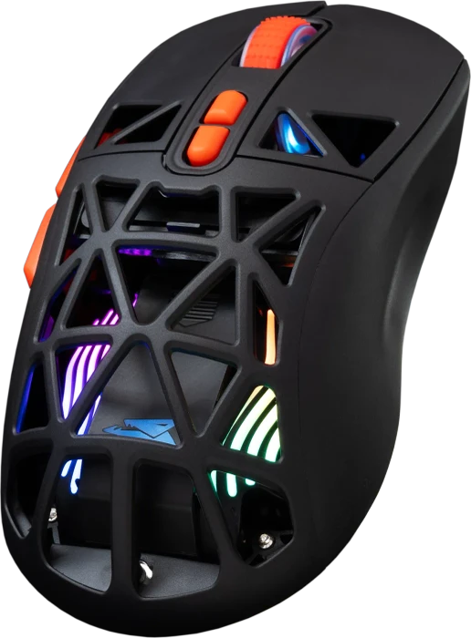 Baracuda Seal Black Gaming Mouse, schwarz/orange, USB