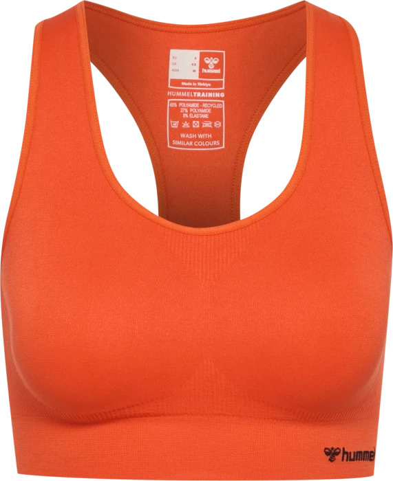 hummel Seamless Sports Top Funktionsshirt ärmellos tangerine tango (Damen)