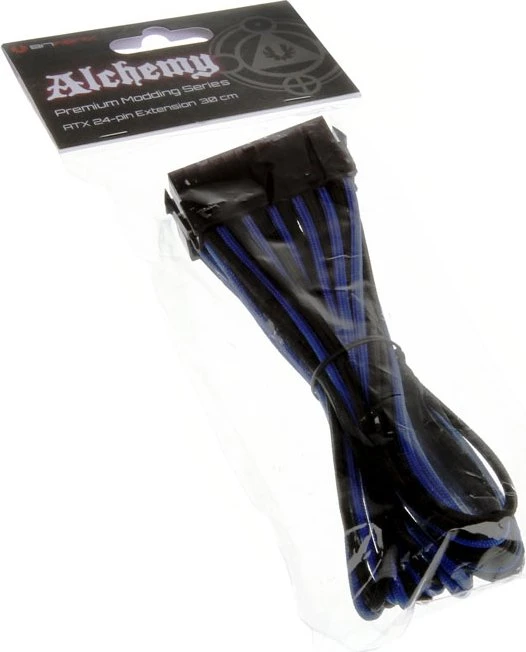 BitFenix Alchemy 24-Pin ATX Verlängerung 30cm, sleeved blau/schwarz