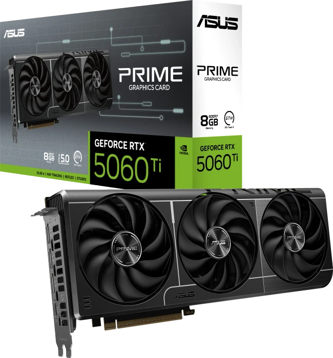ASUS Prime GeForce RTX 5060 Ti, PRIME-RTX5060TI-8G, 8GB GDDR7, HDMI, 3x DP