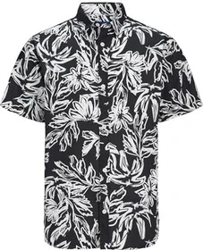 Jack & Jones Comfort Fit Hemd kurzarm schwarz (Herren)
