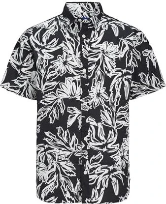Jack & Jones Comfort Fit Hemd kurzarm schwarz (Herren)
