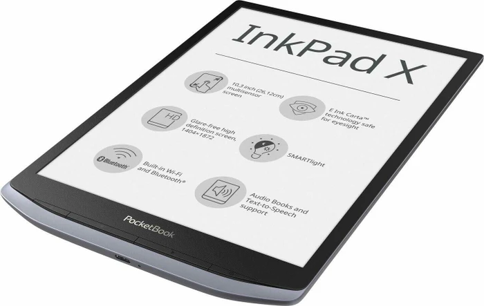 PocketBook InkPad X, Metallic Grey, 32GB Flash