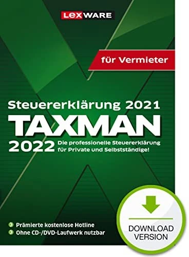 Lexware Taxman 2022 für Vermieter, ESD (deutsch) (PC)