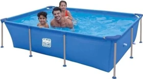 Happy People Stahl Frame Pool rechteckig 258x179x66cm