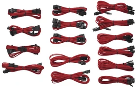 Corsair AX/AXi/CXM/HX/TX-M Sleeved Modular Upgrade-Kit Gen2, rot